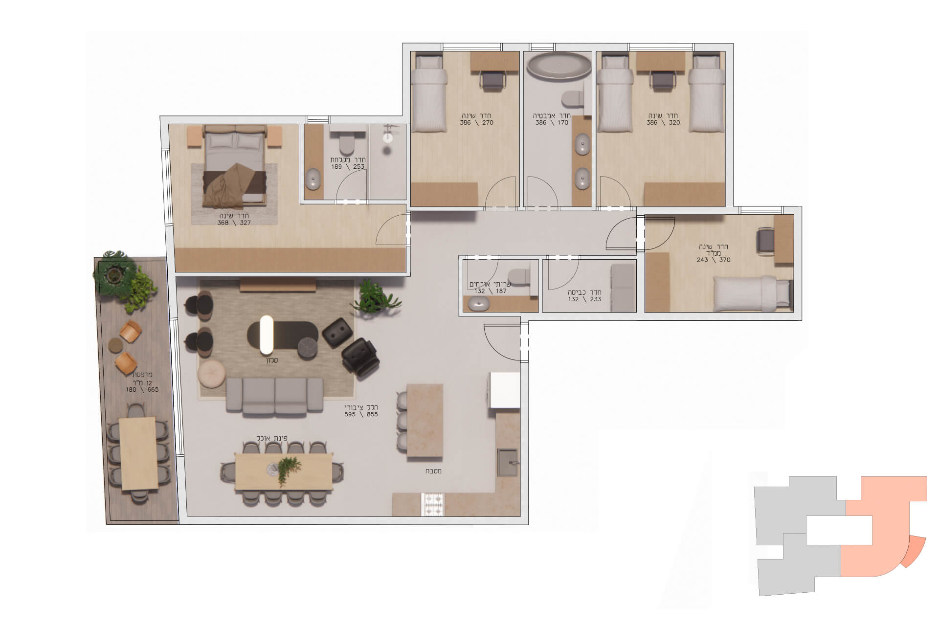 ברנר ירושלים דירה לדוגמא 130 מ"ר